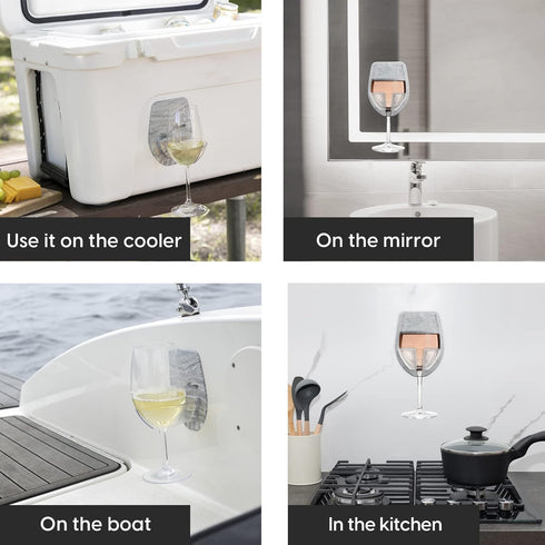 30 Watt Patented Technology Silicone Bath Wine Holder, BPA Free Spa Gift, Secure Grip with No Adhesives, bath gifts for women, Bathtub Wine Glass ...