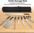 Knife Roll, Chef Knife Bag, Waxed Canvas Heavy Duty Knife Pouch with 7 Slots, Knife Bags for Chefs Professional with Knife Tip Protectors Tool Sto...