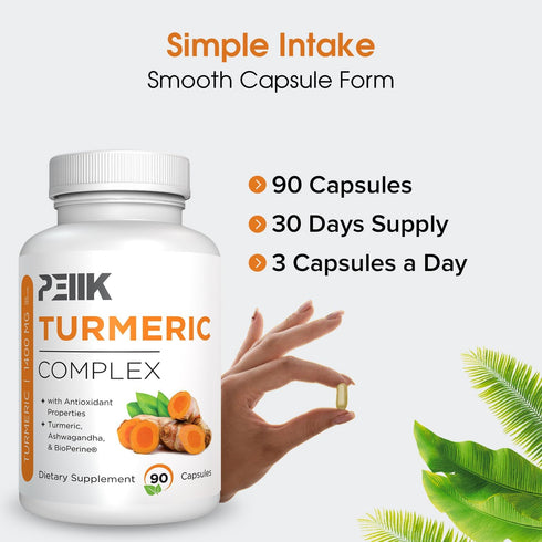 Turmeric Curcumin with Black Pepper & Ashwagandha - High Absorption Ultra Potent Turmeric Supplement with 95% Curcuminoids, BioPerine & Ashwagandh...