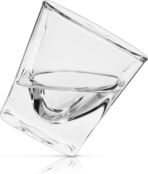 Viski Glacier Whiskey Glass, Double Walled Chilling Whiskey Glass, Active Cooling Gel, 6 Ounces, Clear Glass, Chilling Technology, Set of 1...