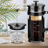 French Press Coffee Maker 304 Stainless Steel Coffee Press,with 4 Filters System, Heat Resistant Thickness Borosilicate French Press Glass, BPA-Fr...