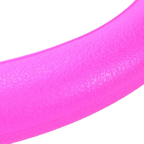 Silicone Steering Wheel Hand Brake Lever and Shift Knob Cover Kit, 3D Oval Anti-Slip Design Protective Case (Fuchsia)...