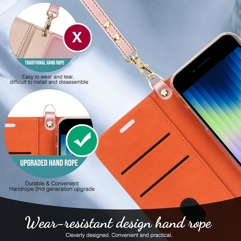 FYY Designed for iPhone SE Case 2022 (3rd Gen) / 2020 (2nd Gen) / 7 / 8 , Luxury PU Leather Wallet Phone Case with Card Holder Flip Kickstand Cove...