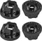 Metal RC 12mm Wheel Hex Hub Extension Combiner Compatible with 1.9/2.2inch Wheel Rim Axial SCX10 Traxxas TRX4 D90 1/10 RC Crawler (12mm, Black)...