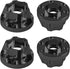 Metal RC 12mm Wheel Hex Hub Extension Combiner Compatible with 1.9/2.2inch Wheel Rim Axial SCX10 Traxxas TRX4 D90 1/10 RC Crawler (12mm, Black)...