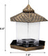 Twinkle Star Wild Bird Feeder Hanging for Garden Yard Outside Decoration, Hexagon Shaped with Roof...