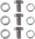 X AUTOHAUX Aluminum Alloy Steering Wheel Quick Release Disconnect 3 Holes Hub 0.26" Bore Silver Tone...