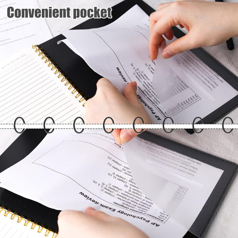 Cornell Notes Notebook, College Ruled Spiral Notebook B5 Hardcover Notebook for Note Taking Office School Black...
