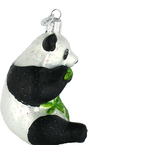 Old World Christmas Ornaments: Panda Glass Blown Ornaments for Christmas Tree...