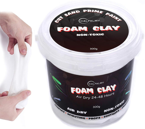 Moldable Cosplay Foam Clay (White) – High Density and Hiqh Quality for Intricate Designs | Air Dries to Perfection for Cutting with a Knife or Rot...