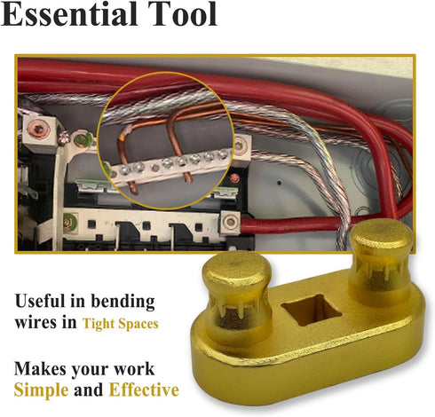 77455 Cable Bender Tool, Connects to 1/2'' Ratchet, Wire Bender Tool-Maximum Bending Up to 500 MCM, Gold...