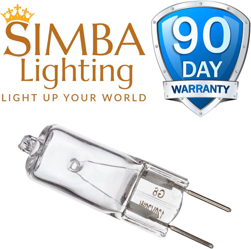 Simba Lighting Halogen Light Bulb G8 T4 35W JCD Bi-Pin (10 Pack) Longer 1.7" Length for Kitchen Hood, Landscape Lights, Desk and Floor Lamps, Wall...