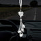Frienda Bling Heart Car Charms Car Accessories for Women Valentine Gifts Crystal Rear View Mirror Hanging Charms Diamond Decoration Lucky Interior...