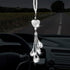 Frienda Bling Heart Car Charms Car Accessories for Women Valentine Gifts Crystal Rear View Mirror Hanging Charms Diamond Decoration Lucky Interior...