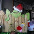 Christmas outdoor decoration fence peeping peeking garden courtyard art decorations Christmas garden Christmas holiday decoration, winter Christma...