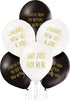 Rude Graduation Balloons - Pack of 12 Premium White And Black Funny Balloons - Class of 2025...