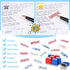 Crtiin 16 Pcs Office Stamp Set Message Self Inking Rubber Stamp Set for Office Stamps Completed Faxed Scanned Stamps for Office Message Supplies (...