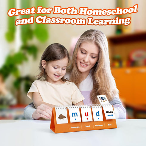 CVC Word Games,Phonics Games Flash Card for Preschool Kindergarten Classroom,Learn to Read,Reading Manipulative Spelling Educational Toy Learning ...