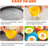 Egg Poacher - Poached Egg Cooker with Ring Standers, Food Grade Non Stick Silicone Egg Poaching Cup for Microwave or Stovetop Egg Poaching, with E...