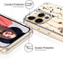 ICEDIO for iPhone 13 Pro Max Case with Screen Protector,Slim Fit Crystal Clear Cover with Fashionable Designs for Girls Women,Protective Phone Cas...