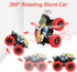 M SANMERSEN Car Toys for Toddlers 1-3, 2 Pack Monster Toys Truck 360° Rotating Stunt Cars - Push and Go Toy Cars Boys Girls Birthday Christmas Eas...