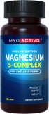 5-in-1 Magnesium Complex - High Absorption - Chelated Magnesium Glycinate, Malate, Citrate, Taurate, & Aspartate for Nerves, Muscles, Bones | 60 C...