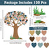 Boho Classroom Tree Bulletin Board Set with Heart Shape Cutouts, Welcome Classroom Bulletin Tree Wall Decors Supplies for School Elementary Teache...