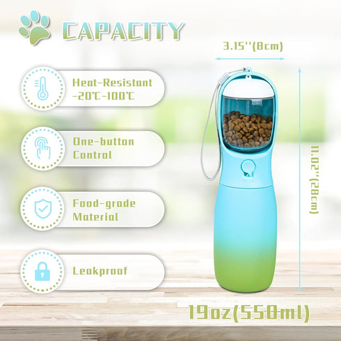 Travel Dog Water Bottles, Portable Dog Essentials for Outdoor, Trendy Dog Accessories for Small Medium Large Dogs, Food Grade Dog Water Bowl Dispe...