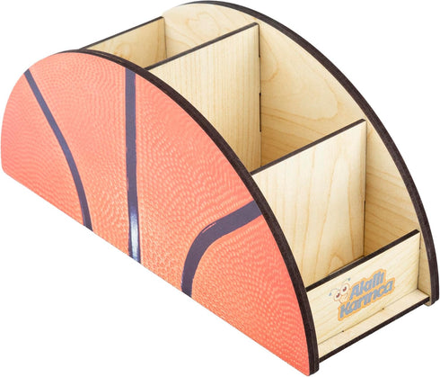 Wood Basketball Pencil Holder Basketball Ball Kids Desk Organization - Kids Pen Holder, Pencil Holder for Kids Desk, Kids Table Organizer, Pencil ...