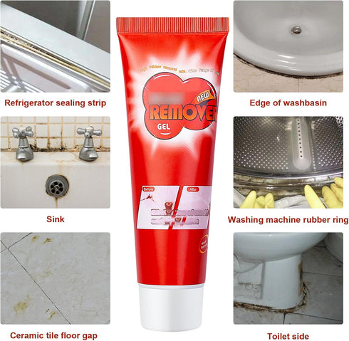 BROUYOUE Stain Remover Cleaning Gel,Bathroom Cleaning Gel,Home Stain Cleaner Remover Gel,Tile Grout Cleaner for Bathroom Tile Floors Wall Doors & ...