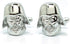 Teri's Boutique Men's Jewelry Star Wars Darth Vader Head Silver Tone Cufflinks Pair w Box...