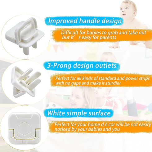 Outlet Covers Baby Proofing Plug - 60 Pack Socket Safety Plug Covers Electrical Outlets Cover Child Proof Protectors for Kids Home Safety 3-Prong ...