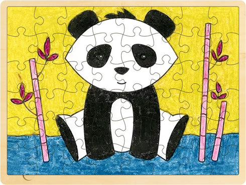 48 Piece Blank Puzzle with Puzzle Tray to Draw on, Each Piece is Unique, Custom Puzzle 14.2x10.6 Inches for Crafts & DIY, Make Your Own Wooden Jig...