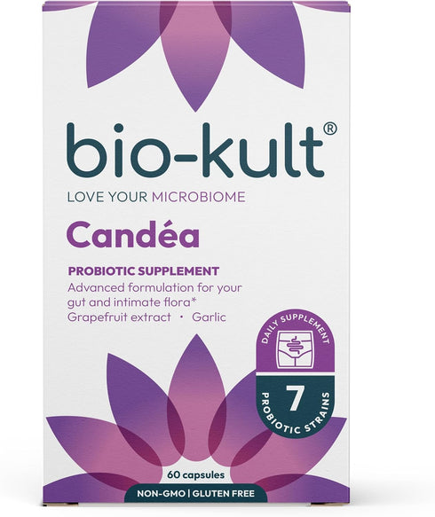 Bio-Kult Candéa Probiotic, Advanced Multi-Strain Formulation for Intimate Flora with Grapefruit Extract and Garlic – 60 Capsules...