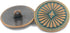 Bezelry 10 Pieces Diamond Flower Metal Shank Buttons. 25mm (1 inch) (Copper Green)...