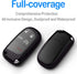 Compatible with Jeep Key Fob Cover with Leather Keychain Soft TPU Protection Key Case for Grand Cherokee Renegade Chrysler 200 300 Dodge RAM Duran...