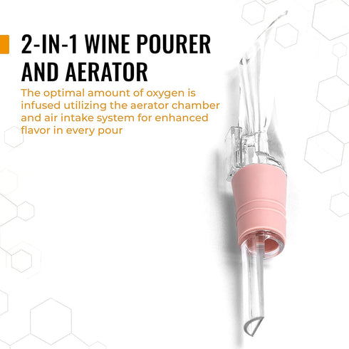 4-Piece Wine Opener Set - Manual Air Pump Wine Bottle Opener, Wine Aerator Pourer Spout, Wine Foil Cutter, Vacuum Wine Stopper - Wine Accessories ...