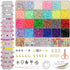 Ybxjges Clay Beads Bracelet Making Kit, 3800Pcs Polymer Flat Beads for Jewelry Making Heishi Beads for Friendship Bracelet Kit with Charm Kit for ...
