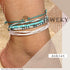 Boho Layered Turquoise Anklets Blue Ankle Bracelets Wax Rope Beach Foot Jewelry for Women...