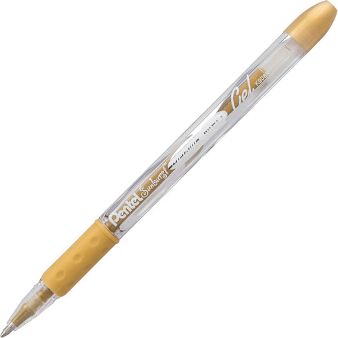 Pentel Sunburst Metallic Gel Pen, Medium Line, Permanent Gold and Silver Ink, 2 Pack (K908MBP2XZ)...