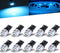 iBrightstar Extremely Bright 3030 Chipsets 168 175 194 2825 W5W T10 Wedge LED Bulbs for License Plate Interior Map Dome Trunk Lights, Ice Blue...