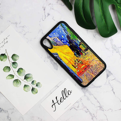 for iPhone Xs, iPhone X, Art Design Soft Back Case Phone Cover, HOT12034 Van Gogh Cafe Terrace at Night 12034...