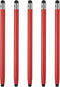 MECCANIXITY 5pcs Stylus Pens for Touch Screens Dual Rubber Tips Capacitive Stylus Universal Tablet Pen Sensitivity Precision, Red......