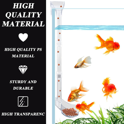 Shrimp Feeding Tube and Dish Set Aquarium Fish Feeder Tube Clear Shrimp Feeder Fish Tank Feeding Supplies with Feeding Ring Cleaning Brush for Fis...