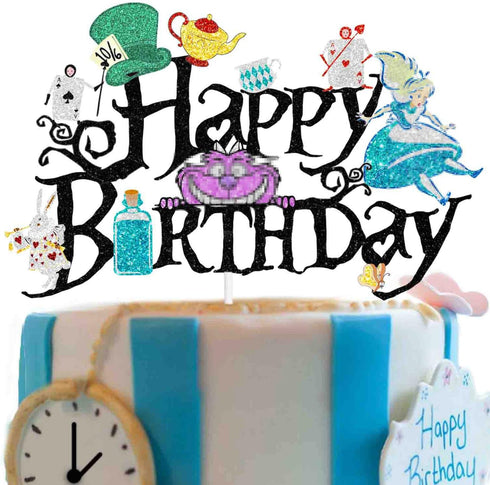 Alice cake Toppers kit magic Tea Party Baby Shower child Birthday Party Decoration Supplies...
