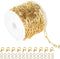Jabogrii 16.4 Feet Gold Plated Chain for Jewelry Making Welded Stainless Steel Paperclip Oval Link Chains Bulk with Lobster Clasps Jump Rings for ...