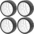 ShareGoo OD 4.09" Rubber 1/8 RC Buggy Tires and 17mm Hex Wheels Rim Compatible with Arrma Typhon Kyosho Losi VRX Redcat HSP HPI 1/8 Scale RC Off R...