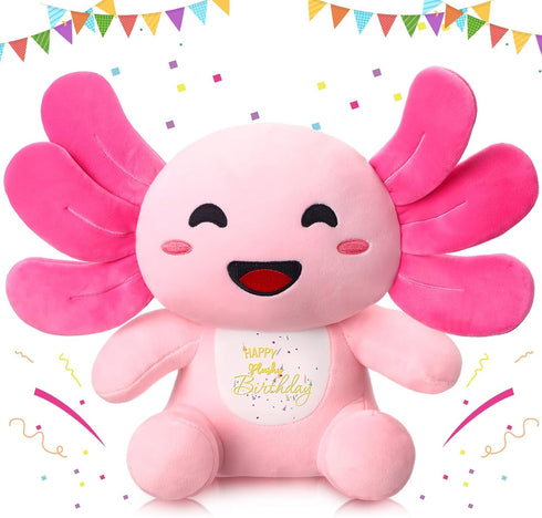 10 Inch Pink Axolotl Plush Soft Cute Stuffed Animal Plush Pillow Kawaii Birthday Gifts for Kids Girls Party Favor Bedroom Home Decor...