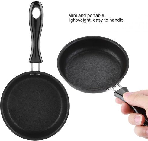 Mini Nonstick Omelet Pan Frying Egg Pan Multipurpose Skillet Cookware with Rubber Grip Handle for Eggs Sliders Omelets Pancakes...