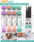 Nicpro 0.5mm Mechanical Pencils Set with Case, 3PCS Metal Mechanical Pencil, Pastel Aesthetic Drafting Pencils With 480PCS HB 2B Lead Refills, 3 E...